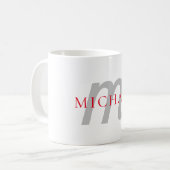 Erste Monogramm beruflich schlicht fügen Sie Ihren Kaffeetasse (Vorderseite Links)