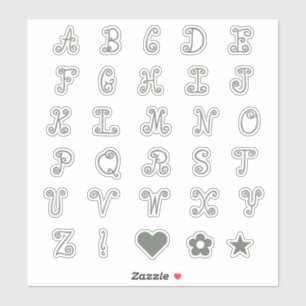 Erste Monogramm-Buchstaben für Wirble Bildfläche Aufkleber