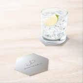 Erste Monogramm Gold Silver Template anpassen Untersetzer (Vor Ort)