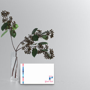 Erste monogramm P korallblaue Notizen