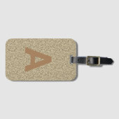 Erste Monogramm Personalisierter Gold-Glitzer hinz Gepäckanhänger (Vorderseite (Horizontal))