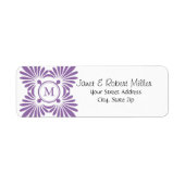 Erste Monogramm-Rücksendeadressen-Aufkleber (Vorne)