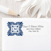 Erste Monogramm-Rücksendeadressen-Aufkleber (Insitu)