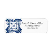 Erste Monogramm-Rücksendeadressen-Aufkleber (Vorne)