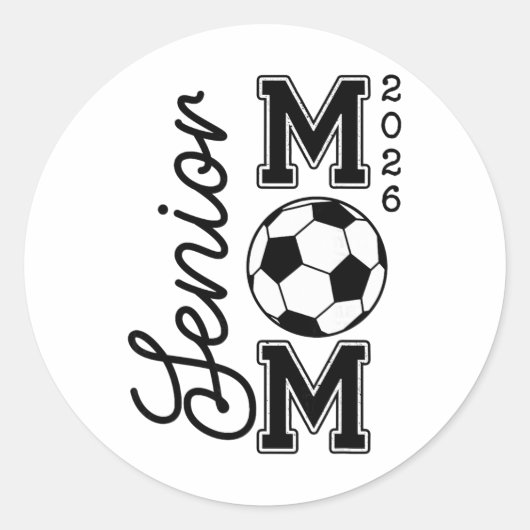 Erste Mutter 2026 Abiturklasse 2026 Fußballmutter Runder Aufkleber (Vorderseite)
