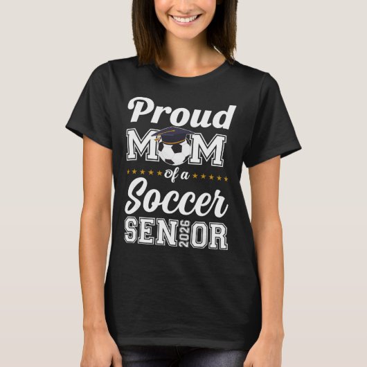 Erste Mutter Abiturientin 2026 Fußballmutter Absch T-Shirt (Vorderseite)