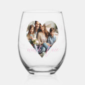 Erste Mütter als Großmutter | Benutzerdefiniertes Weinglas Ohne Stiel (Vorderseite)