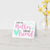 Erste Mutter, für immer Freund PERSONALISIERT Gruß Karte (Gelbe Blume)