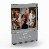 Erste Mütter Tag drei FotoCollage | Grau Fotoblock (Links)