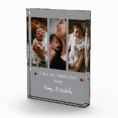 Erste Mütter Tag drei FotoCollage | Grau Fotoblock (Rechts)