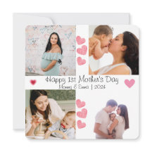 Erste Mutter-Tag-Foto-Collage Danke-Card