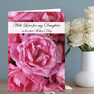 Erste Mutter-Tageskarte für Tochter - Rosen Karte