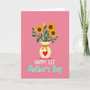 Erste Muttertags-Blumenvase-Karte Karte