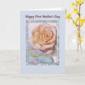 Erste Muttertagskarte mit friedlicher Rose Karte (Gelbe Blume)