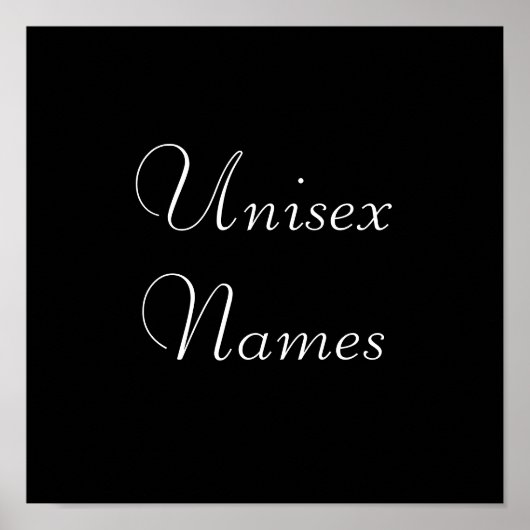 Erste Namen Poster (Vorne)