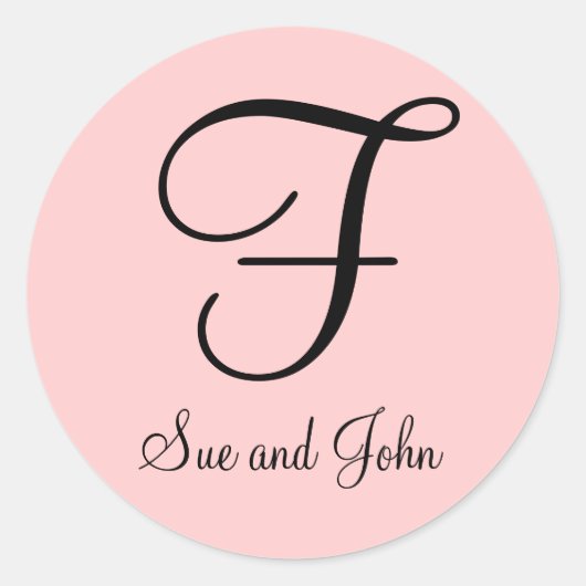 Erste Namen und Letztes Erstschwarz auf rosa Aufkl Runder Aufkleber (Vorderseite)