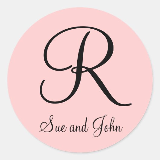 Erste Namen und Letztes Erstschwarz auf rosa Aufkl Runder Aufkleber (Vorderseite)