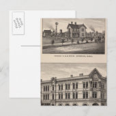 Erste Nationalbank, Kansas Postkarte (Vorne/Hinten)