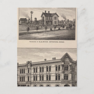 Erste Nationalbank, Kansas Postkarte