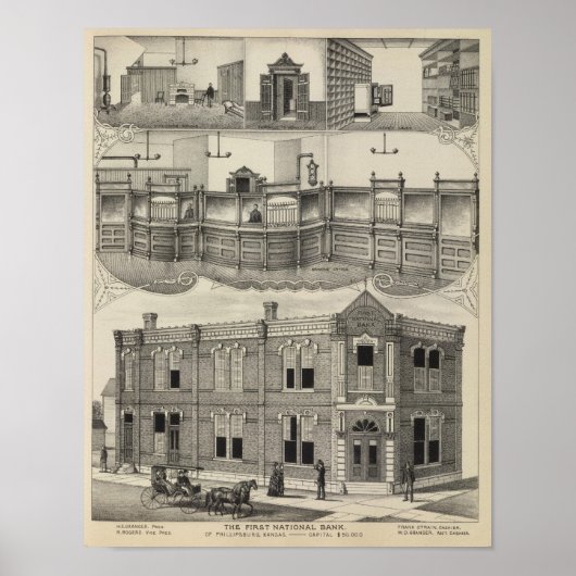 Erste Nationalbank Phillipsburg, Kansas Poster (Vorne)