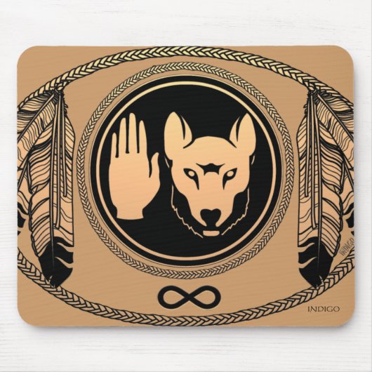 Erste Nations-Wolf-Geschenk-gebürtige Kunst Mousepad (Vorne)