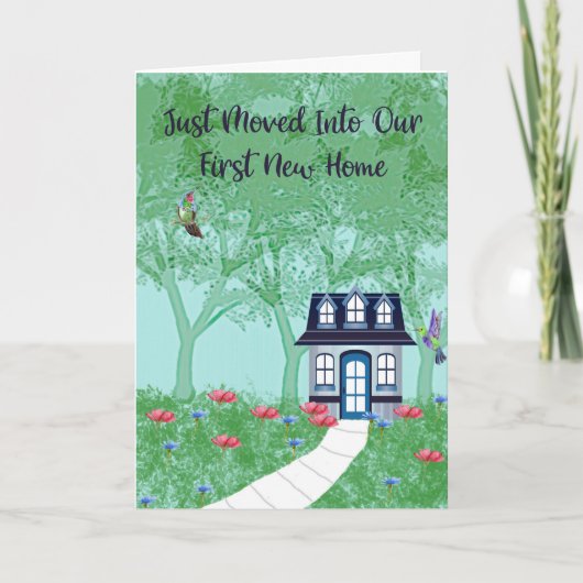 Erste neue Zuhause-Ankündigung Dankeskarte (Vorderseite)