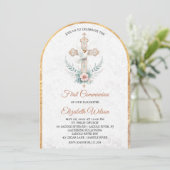 Erste Neutrale Verbindung des Heiligen Kommunion Einladung (Stehend Vorderseite)