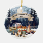 Erste Niedliche Weihnachtsfeier Keramik Ornament (Vorne)