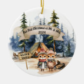 Erste Niedliche Weihnachtsfeier Keramik Ornament (Vorne)