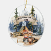 Erste Niedliche Weihnachtsfeier Keramik Ornament (Links)