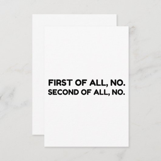 Erste Nummer Dankeskarte (Vorne/Hinten)