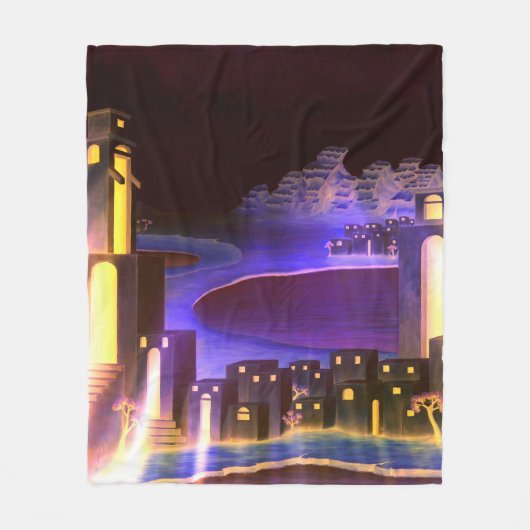 "Erste Offenbarung" - kryptische geheimnisvolle Ku Fleecedecke (Vorderseite)