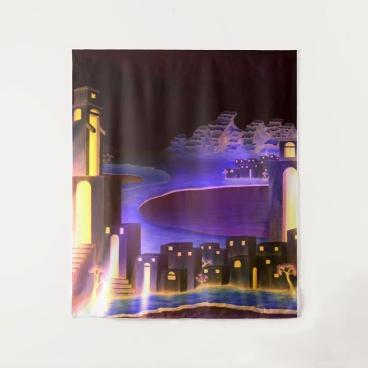 "Erste Offenbarung" - kryptische geheimnisvolle Ku Wandteppich (Vorderseite)