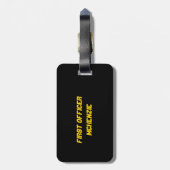 Erste Offiziere Pilot Einheitlicher Spaß Gepäckanhänger (Rückseite vertikal)