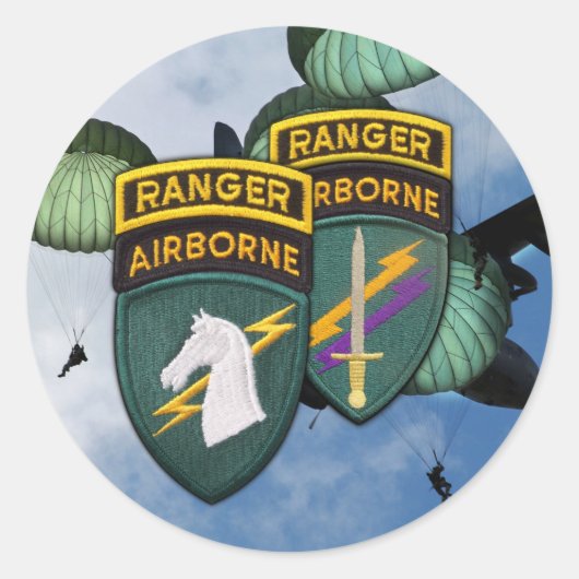 Erste Operation Kommandoveterans socom Stic Runder Aufkleber (Vorderseite)