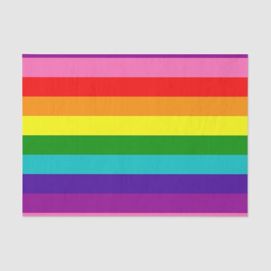 Erste original 8-Streifen-Gay Pride-Regenbogenflag Seidenpapier (Vorderseite)