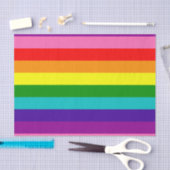 Erste original 8-Streifen-Gay Pride-Regenbogenflag Seidenpapier (Handwerk)
