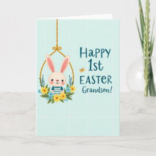 Erste Osterkarte für Enkelsohn mit Hase Karte