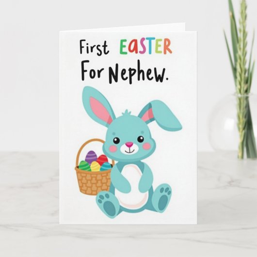 Erste Ostern Für Neffe Karte (Vorderseite)