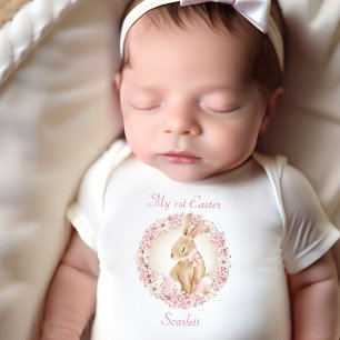 Erste Ostern Niedliches, Personalisiertes Baby Gir Strampler