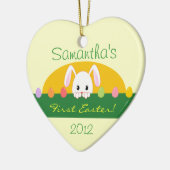 Erste Osterpisse Bunny Personalisiert Ornament (Links)