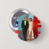 Erste Paare Donald und Melania-Trumpf-Einweihung Button (Vorne & Hinten)