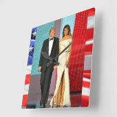 Erste Paare Donald und Quadratische Wanduhr (Winkel)