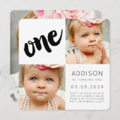 Erste Party-Girl-Foto-Karte Einladung (Vorne/Hinten)