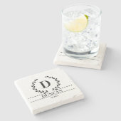 Erste Personalisierte Hochzeitsgeschenke Neuvermäh Steinuntersetzer (Seitenansicht)