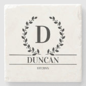 Erste Personalisierte Hochzeitsgeschenke Neuvermäh Steinuntersetzer (Vorderseite)