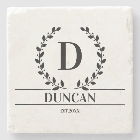 Erste Personalisierte Hochzeitsgeschenke Neuvermäh Steinuntersetzer (Vorderseite)