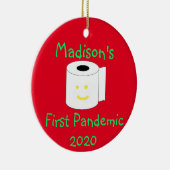 Erste personalisierte Pandemie Keramik Ornament (Rechts)
