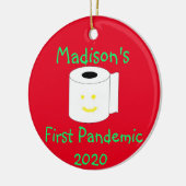 Erste personalisierte Pandemie Keramik Ornament (Links)