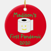 Erste personalisierte Pandemie Keramik Ornament (Hinten)